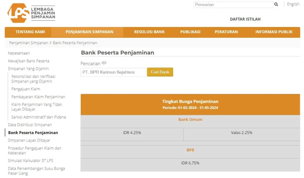 Pencarian Bank LPS